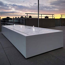 Lade das Bild in den Galerie-Viewer, 5er-Sprudelbrunnen: Wassertisch inkl. Sprudeldüsen, Oase/Pontec-Pumpe und LED-Beleuchtung aus Aluminium farbig pulverbeschichtet