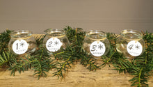 Lade das Bild in den Galerie-Viewer, Beschriftetes Adventsgläser-Set für die Vorfreude auf Weihnachten