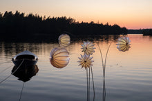 Lade das Bild in den Galerie-Viewer, Lampions im See am Edelstahlstab, weiß