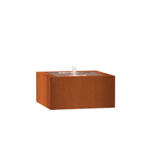 Lade das Bild in den Galerie-Viewer, 1er-Sprudelbrunnen: Wassertisch inkl. Sprudeldüse, Oase/Pontec-Pumpe und LED-Beleuchtung aus Cortenstahl in 3 möglichen Größen