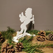 Lade das Bild in den Galerie-Viewer, Schutzengel mit Schlüssel aus Aluminium in weiß für drinnen & draußen