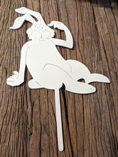 Lade das Bild in den Galerie-Viewer, Lustiger und origineller Hase zum Stecken in weiß aus Aluminium für drinnen &amp; draußen
