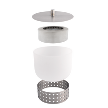 Lade das Bild in den Galerie-Viewer, QTable - Quarzglasschale als Tischfeuer - Wärme und Atmosphäre pur mit Bioethanolbefeuerung