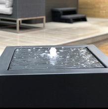 Lade das Bild in den Galerie-Viewer, 3er-Sprudelbrunnen: Wassertisch inkl. Sprudeldüsen, Oase/Pontec-Pumpe und LED-Beleuchtung aus Aluminium farbig pulverbeschichtet
