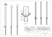 Lade das Bild in den Galerie-Viewer, T-Pfosten "APP1", passend zu allen farbigen Aluminium-Sichtschutzwänden