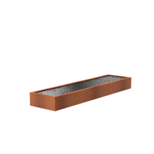 Lade das Bild in den Galerie-Viewer, Wasserbecken aus Cortenstahl in 22 möglichen Größen (geeignet zur Kombination mit den Wasserwänden)