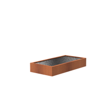 Lade das Bild in den Galerie-Viewer, Wasserbecken aus Cortenstahl in 22 möglichen Größen (geeignet zur Kombination mit den Wasserwänden)