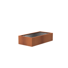 Lade das Bild in den Galerie-Viewer, Wasserbecken aus Cortenstahl in 22 möglichen Größen (geeignet zur Kombination mit den Wasserwänden)