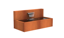 Lade das Bild in den Galerie-Viewer, Wasserwand aus Cortenstahl in verschiedenen Ausführungen zur Montage an den Wasserbecken