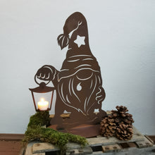 Lade das Bild in den Galerie-Viewer, Schlafwandlerwichtel Edelrost Weihnachtsdeko Adventsdeko Alrabi Metall & Design